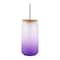 18oz. Frosted Glass Sublimation Tumbler with Bamboo Lid & Straw by Make Market®